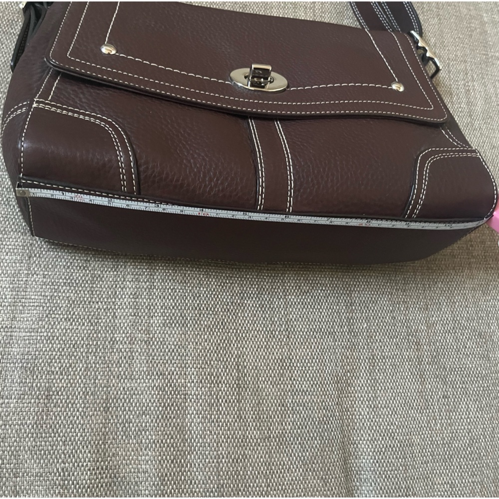 Coach Hamilton Pebbled Grain Chocolate Brown Shoulder Purse - Picture 4 of 4
